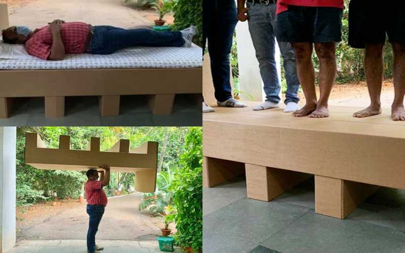 i2i News TrivandrumLife,cardboard,bed,covid19,new creative,initiative,student.kerala,i2inews