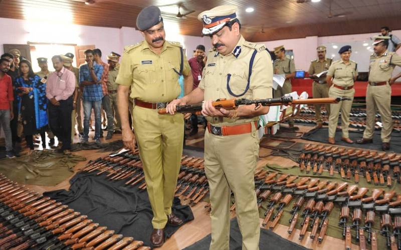 i2i News Trivandrum,cig report,kerala police,, guns and rifles,i2inews